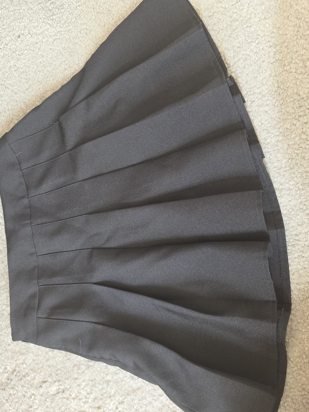 Women's Black Pleated Circle Skirt